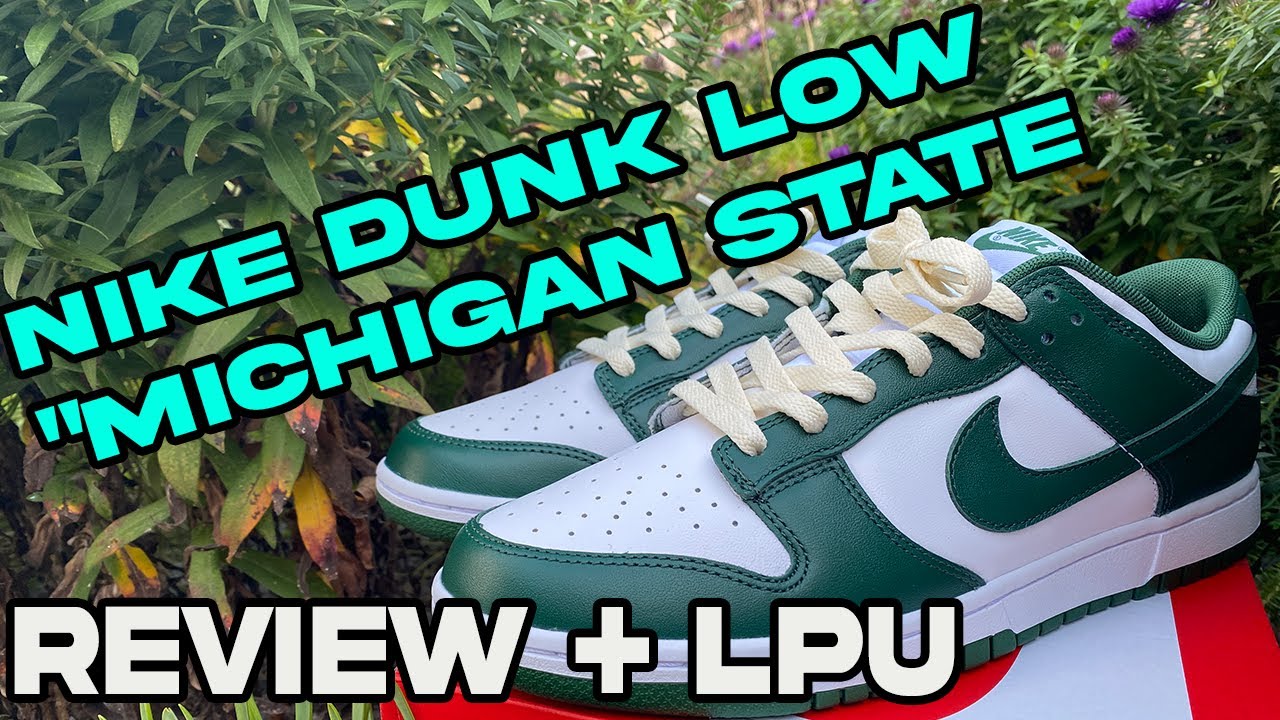justmaes | Review + LPU - Nike DUNK Low "Michigan State" - YouTube