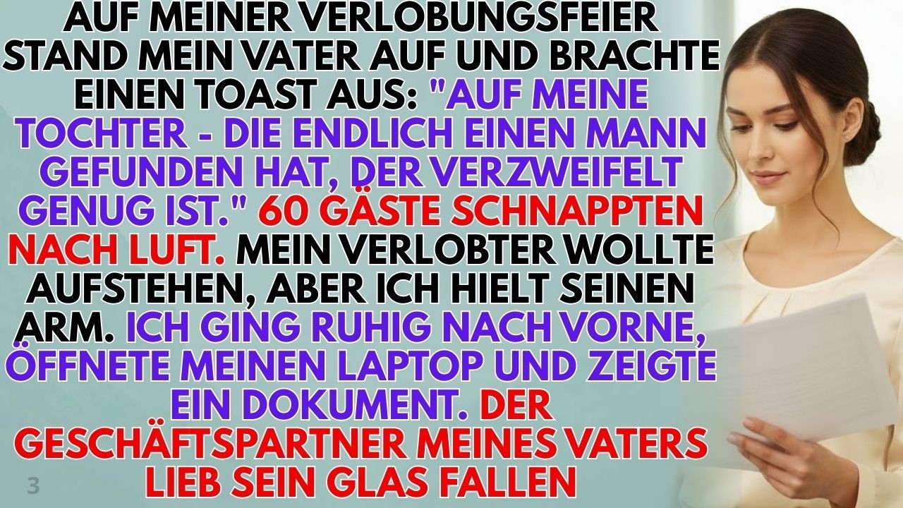 Mein Vater hob sein Glas und lächelte dieses Lächeln, das ich mein ganzes Leben kannte. „Amelie war schon immer kompliziert“, sagte er vor sechzig Gästen auf meiner Verlobungsfeier. „Ehrlich...