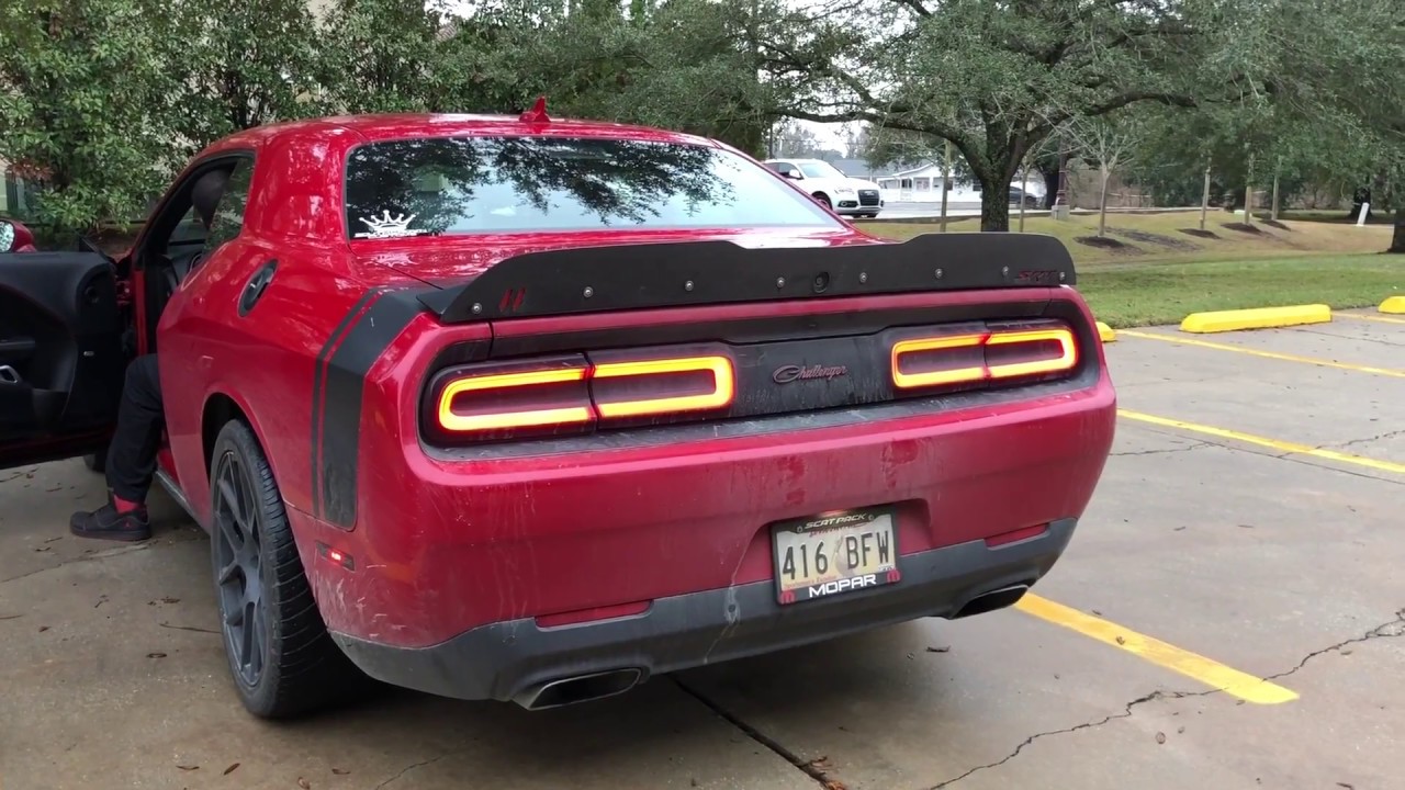 2016 Challenger Scat Pack MidMuffler Deletes (Before and After) YouTube