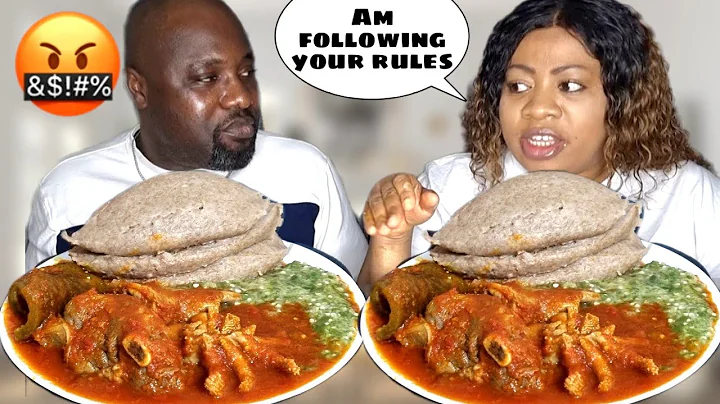 SERVING MY HUSBAND HIS FAVOURITE FOOD| WHEAT FUFU and OKRA Soup +STEW Asmr Mukbang