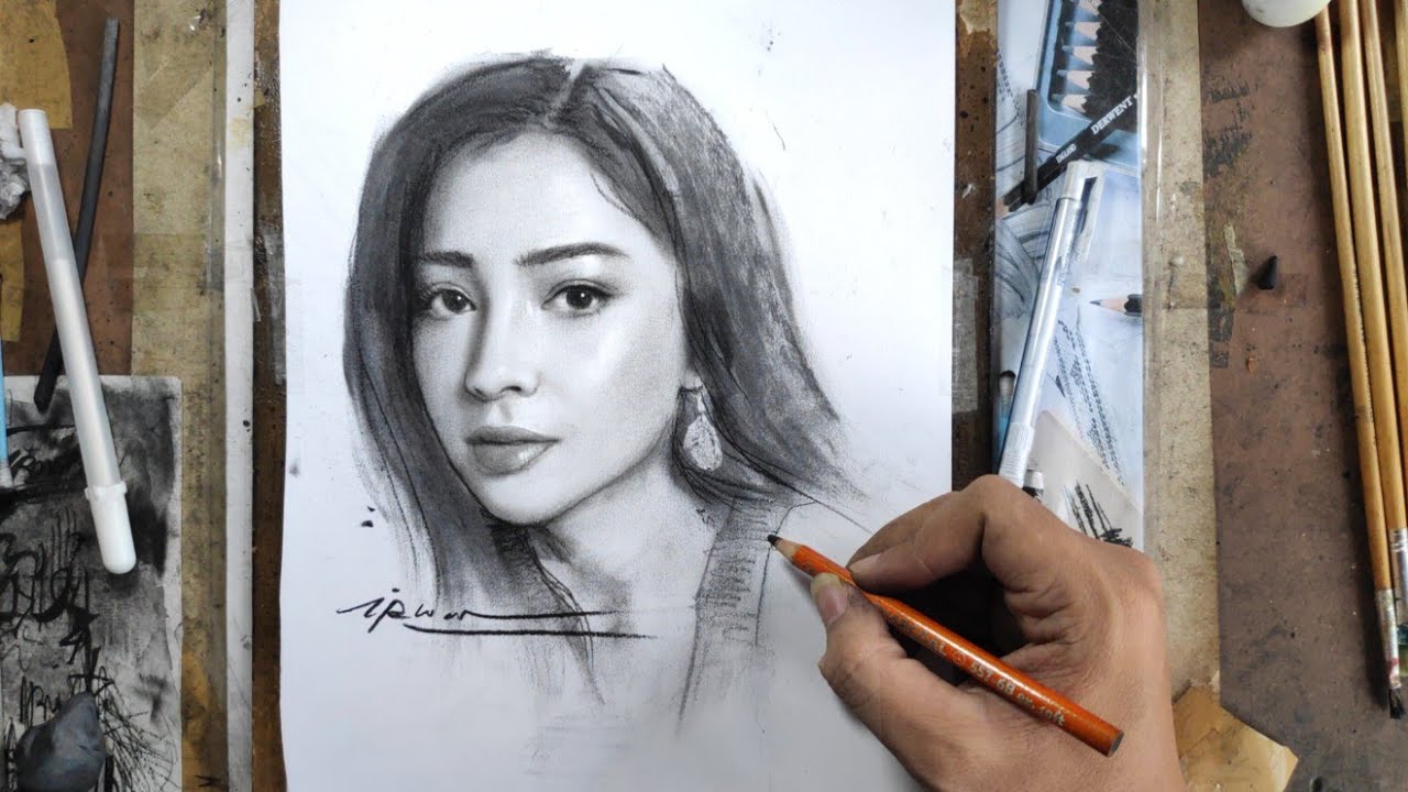 Lukisan Pensil NIKITA WILLY - YouTube