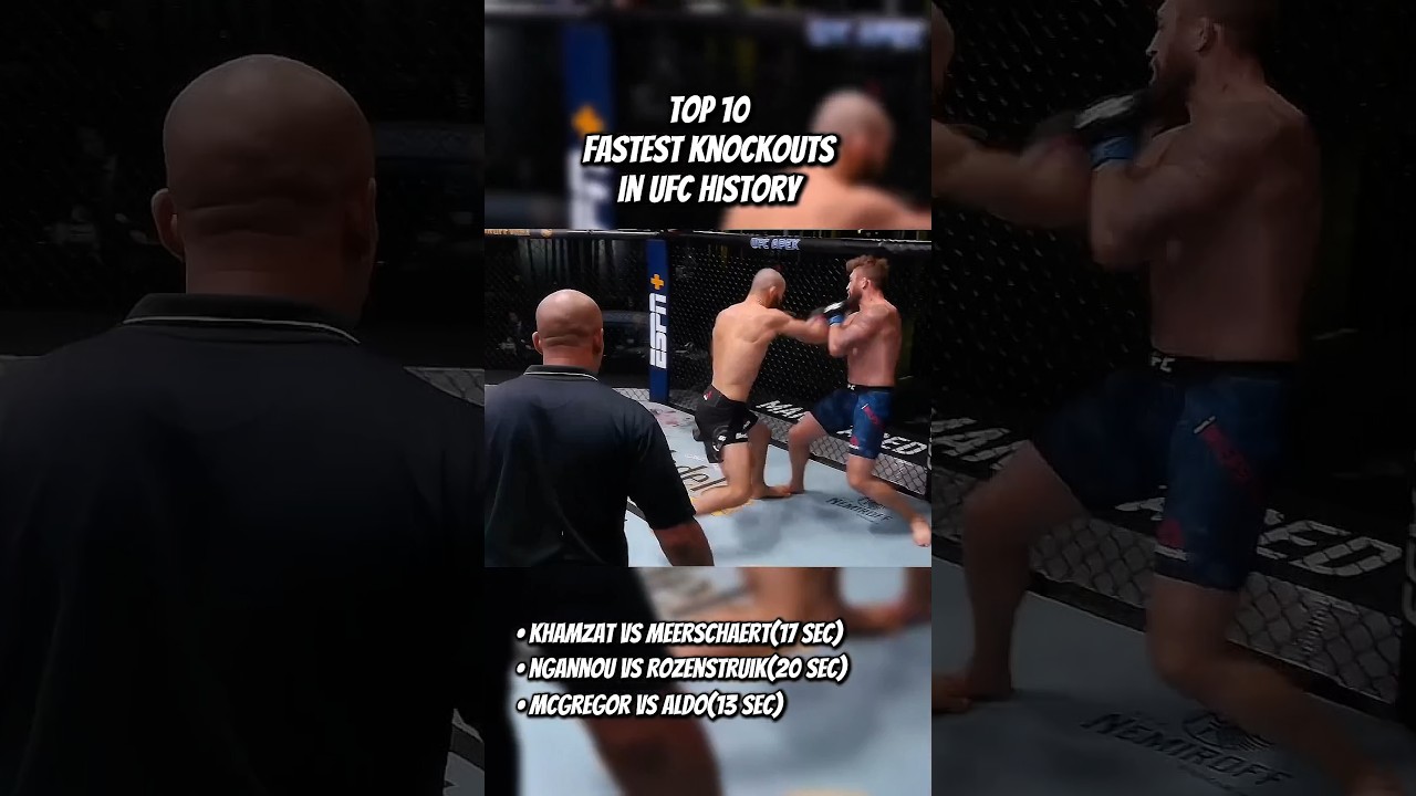 Top 10 fastest knockouts in ufc history 🔥⚡