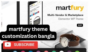 martfury theme customization | ecommerce website bangla tutorial