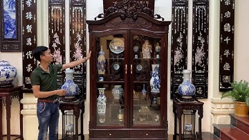 Tủ Louis Gỗ Gụ Bày Đồ Sứ - Bàn Ghế Cổ Xưa - Nội Thất Nhà Gỗ Đẹp - Trường Kỷ Gỗ - Tràng Kỷ Cổ Xưa Đẹp
