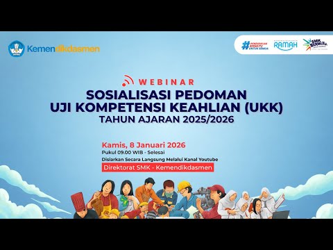 Webinar Sosialisasi Pedoman Uji Kompetensi Keahlian Tahun Ajaran 2025/2026