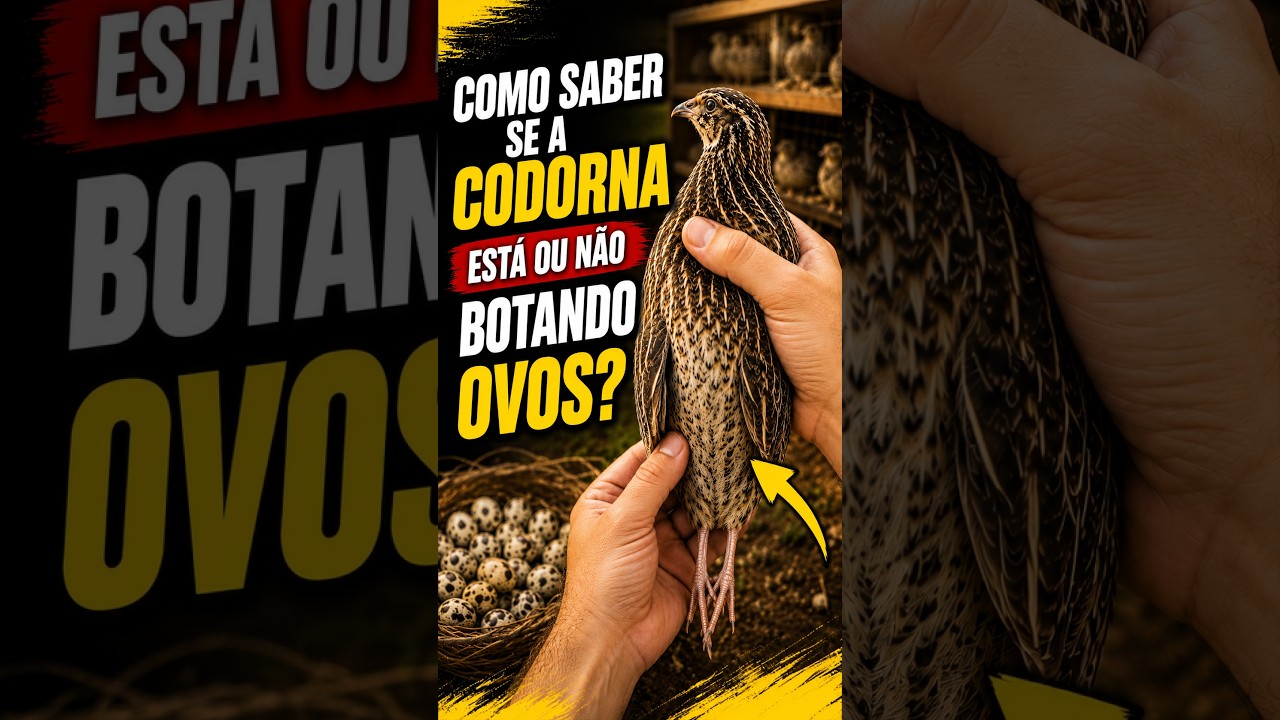 Como saber se a CODORNA está ou não botando OVOS?