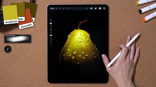 Draw With Me - Realistic Pear | My Procreate Digital Art Technique screenshot 5