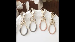 しずくエポフープのピアス