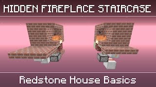 Minecraft: Hidden Fireplace Staircase [Compact/Seamless] - Redstone House Basics