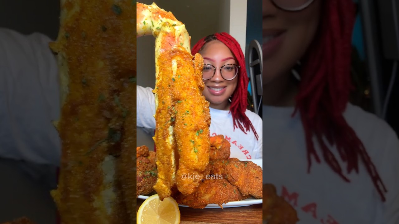 Giant Fried King Crab Leg 🦀 