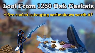 Loot from 1250 Oak Caskets - Are Casket-Salvaging Scrimshaws Worth Buying? | RuneScape 3