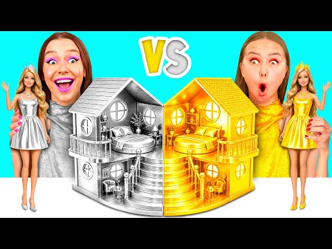 We Build Amazing Doll House | Gold vs Silver Challenge by GoFun Challenge