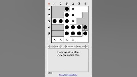 Grey is Odd - Today grids. Solution level 3 6X6 dated 04-02-2024