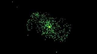 Dummy gravity simulation with more particles in 3D