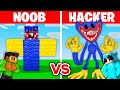 Noob vs hacker i cheated in a nightmare huggy wuggy build challenge