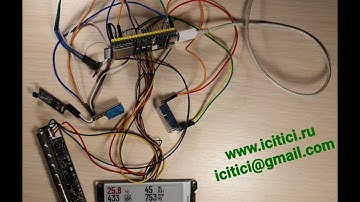 Air Station iC2 on ESP32-S3, MH-Z19E, BMP280, e-ink 2,9" display. Part 4 of 6.