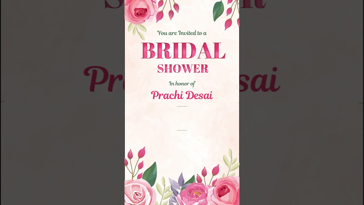 Floral Bridal Shower Invitation Template 