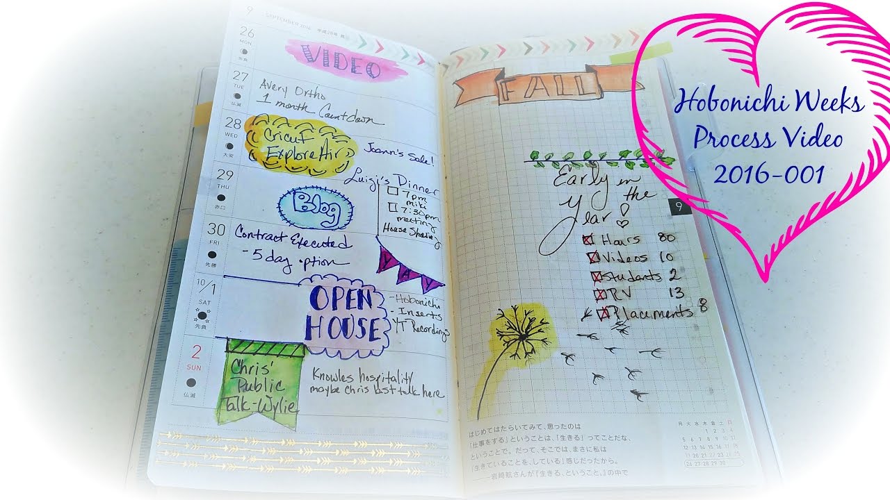 Hobonichi Weeks Bullet Journal Process Video 2016 001