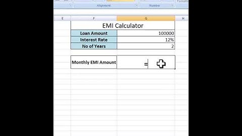Make EMI Calculator in Excel   Calculate EMI in Excel   PMT Function in Excel #shorts #excel
