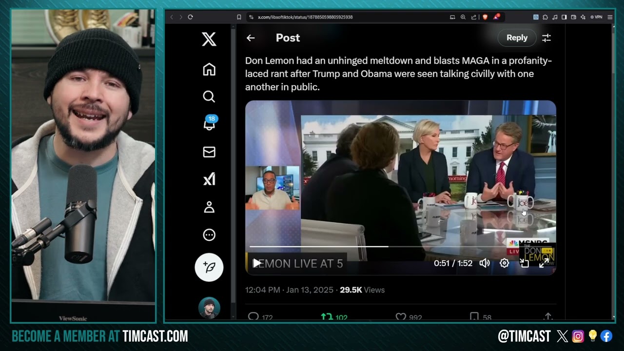 Don Lemon Goes On UNHINGED RANT After MSNBC Host And Obama Are CIVIL With Trump, Liberals DONT LEARN