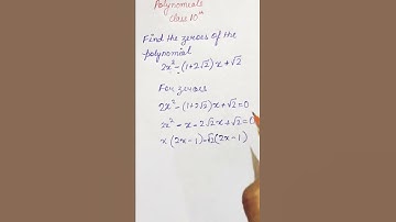 #Polynomials#Chapter 2#Important Questions#CBSE Class 10 Maths#short#shorts
