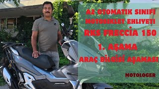 Rks Freccia 150 Motor Tanıtımı Araç Bilgisi Aşamasıa2 Otomatik Sözlü Sınav Motologer Erdem Hoca