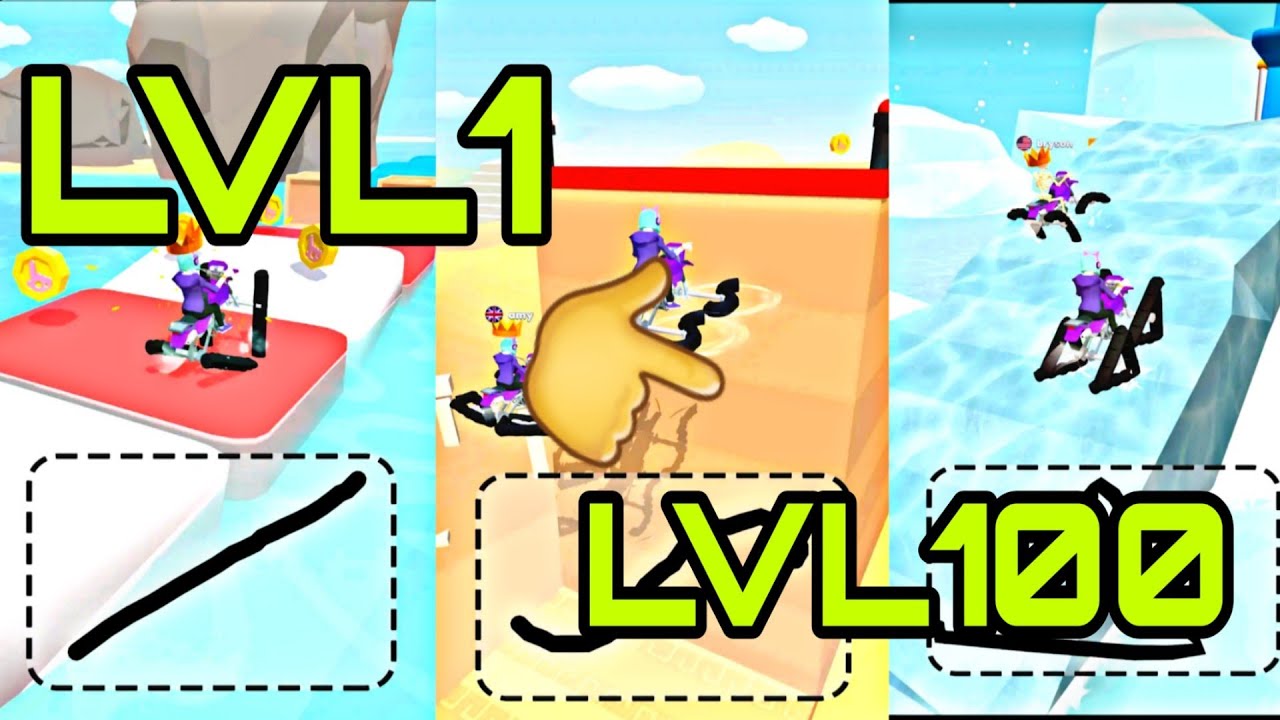 Scribble Rider ALL LEVELS! NEW GAME Scribble Rider WORLD RECORD😃