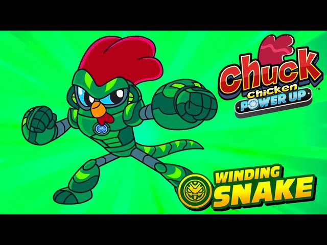 Chuck Chicken Power Up 🐣 Winding snake Collection 🐍 Superhero cartoons | Chuck Chicken Cartoons class=