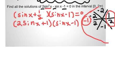 solving Trig Equations by zero product property (factoring) Example 4a