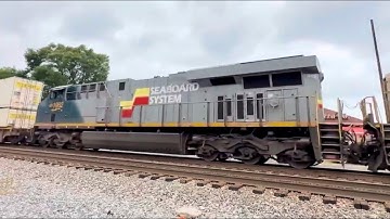 Watch CSX train I016 featuring the Seaboard System Heritage Unit! 🚂