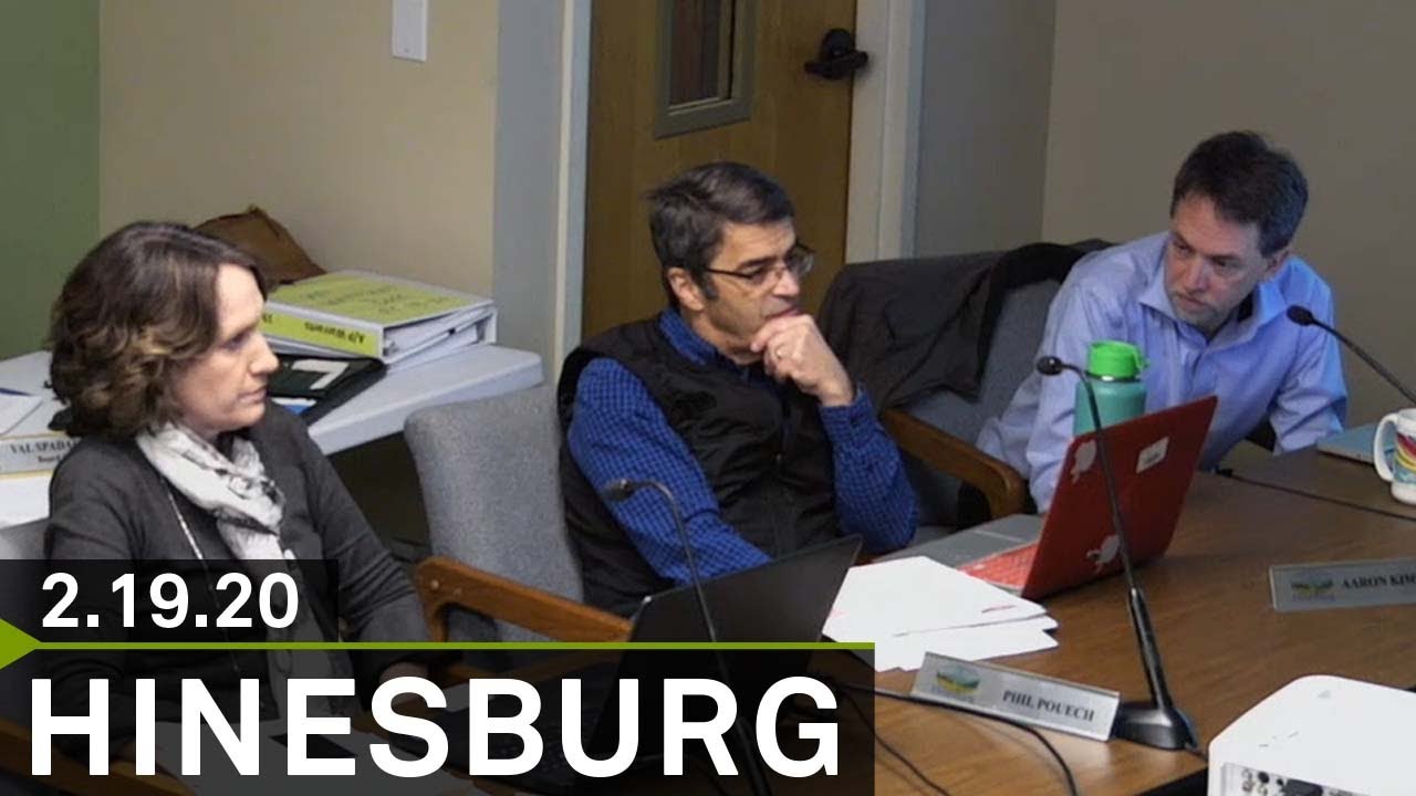 Hinesburg Selectboard February 19, 2020 YouTube