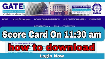Gate 2022 cut off and score card | gate 2022 Latest News Today