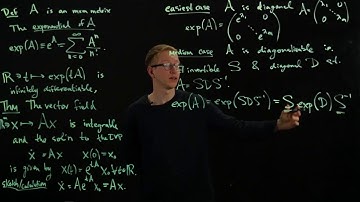 Analysis II Lecture 18 Part 1 the matrix exponential