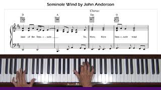 Seminole Wind by John Anderson Piano Tutorial