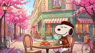 Cherry Blossom Café in Paris 🌸 Peaceful Morning with Snoopy screenshot 5