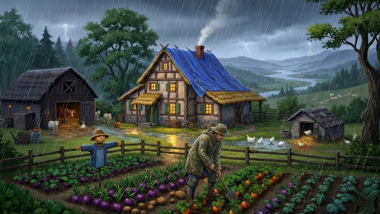 Morning Chores and Garden Moments | A Peaceful Life in a Small Village 🌱 | Ghibli-Style Video