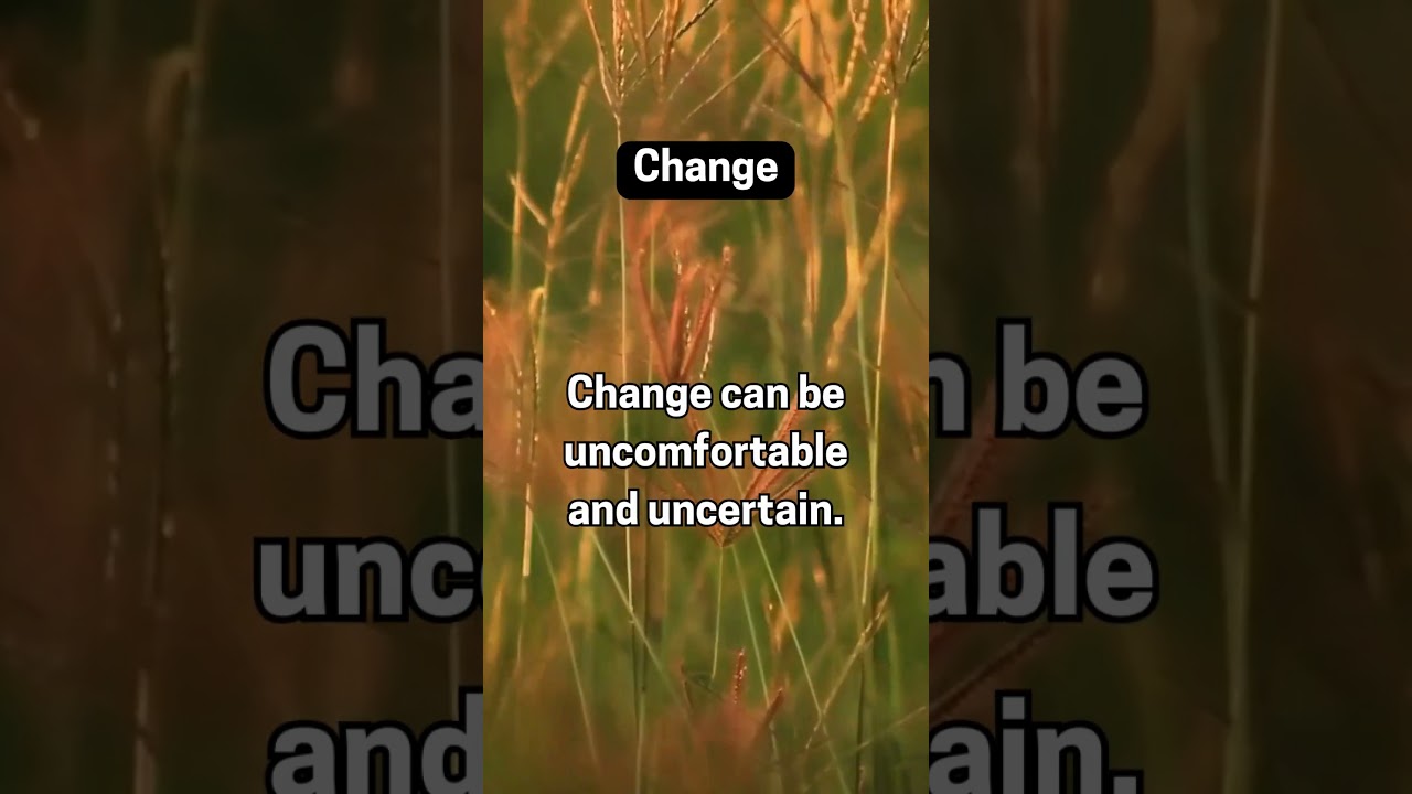 Change can be uncomfortable and uncertain... 
