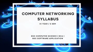 Computer Networking | Madras University syllabus | important topics