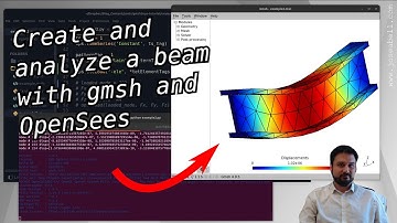 Continuum beam analysis with gmsh and OpenSees