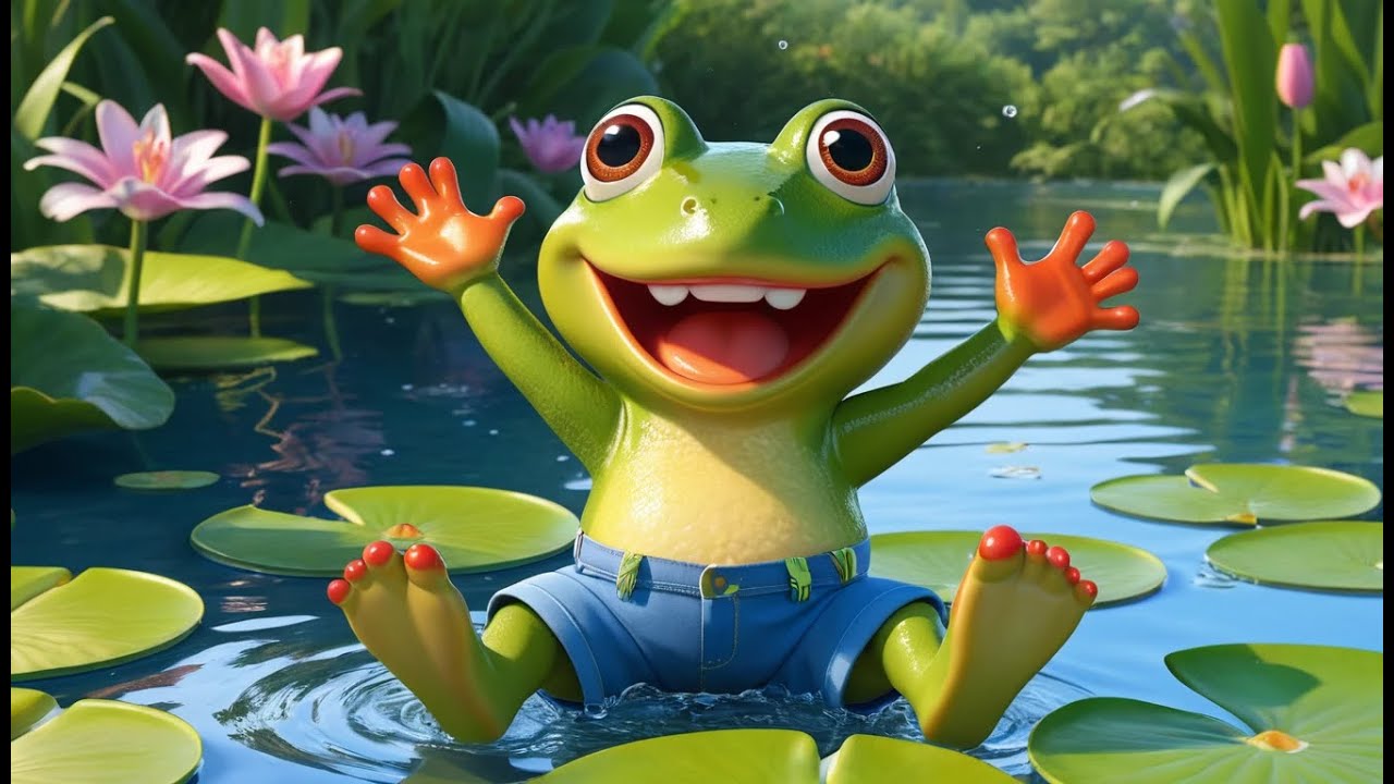 Jumping Frog Croak Croak Dance | Fun Frog Song for Kids | Playful Animal Rhyme