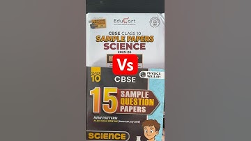 Educart Vs PW Science CBSE 15 Sample Paper Class 10 Educart PW For 2026 Board Exam