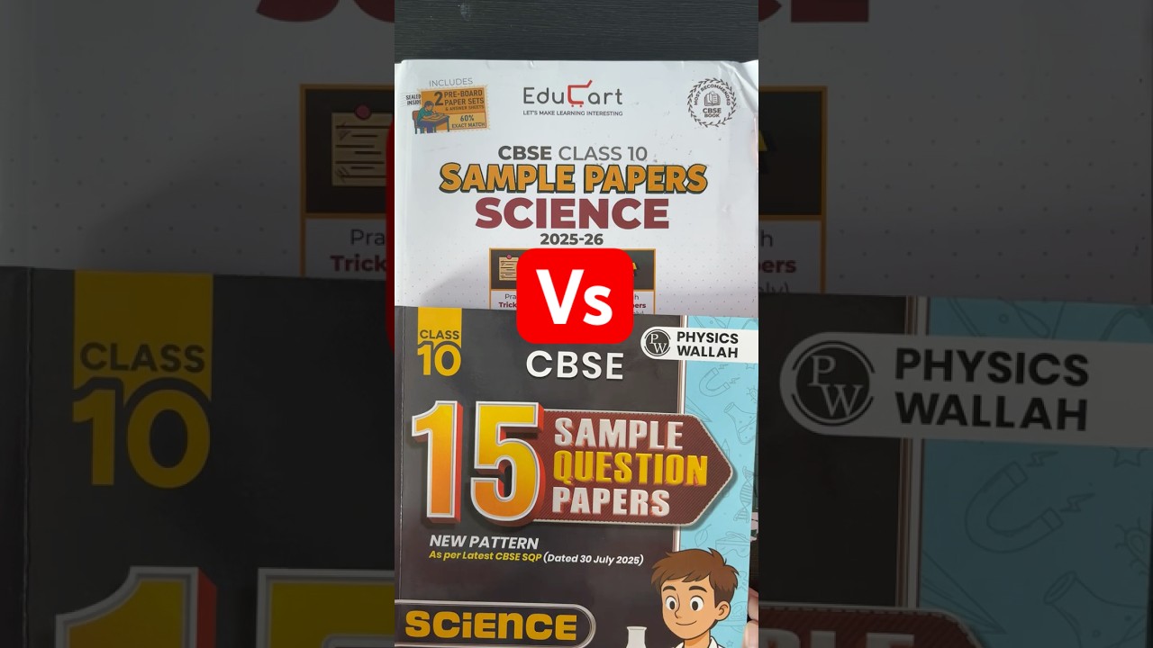 Educart Vs PW Science CBSE 15 Sample Paper Class 10 Educart PW For 2026 Board Exam