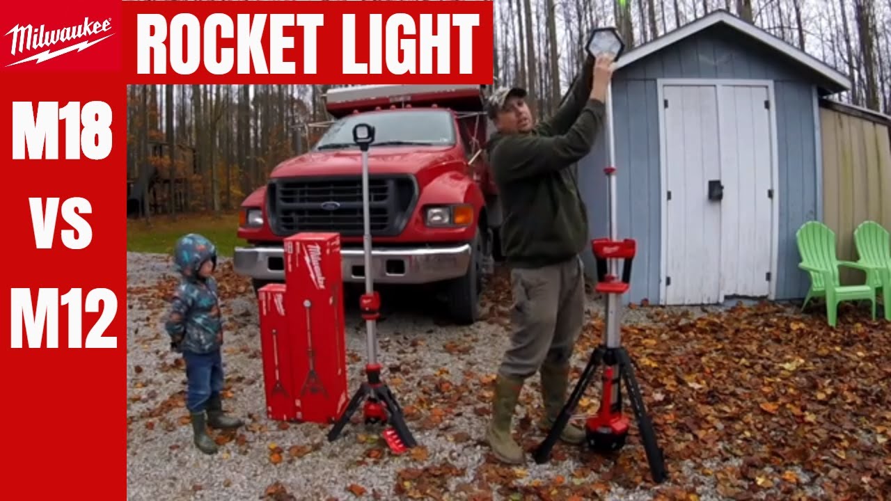 Milwaukee M18 vs M12 Rocket Tripod Lighting YouTube