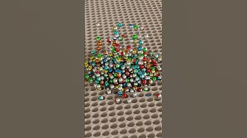 😍 Colorful Ball Rain Filling a Grid – So Satisfying to Watch!