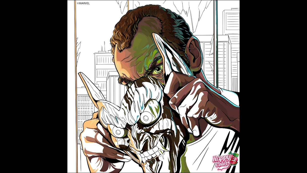 Супергерой.  Человек-Маска. Видео раскраска. / Superhero. Person-Mask. Video coloring. 