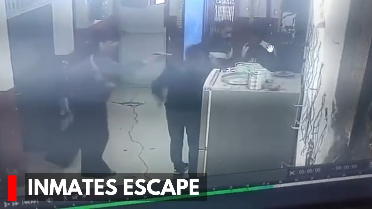 CCTV Captures Escape of 3 Inmates, Including 2 Pak Nationals After Attacking Guards