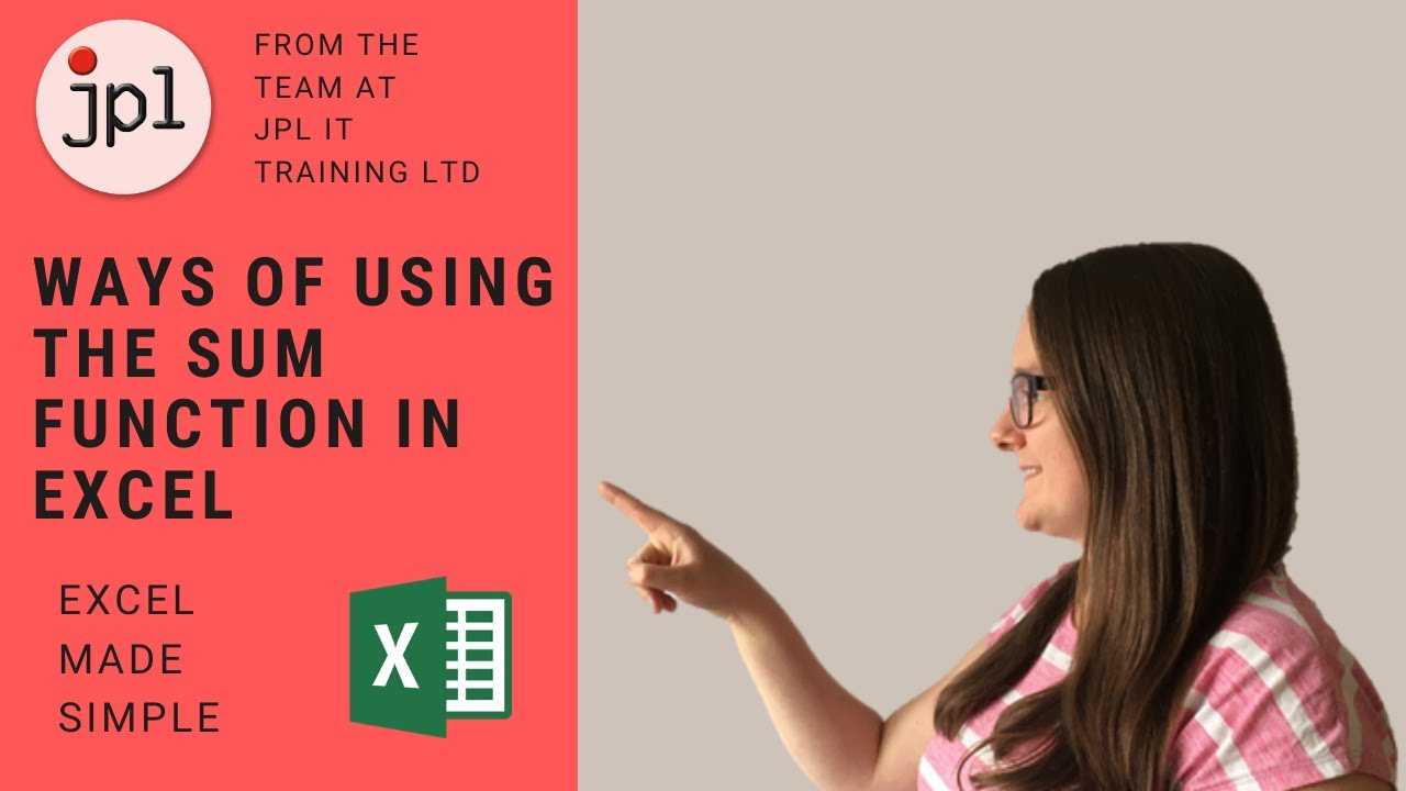 Different Ways of Using the SUM Function in Excel - YouTube