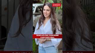 Genelia Deshmukh Turns Heads with Her Stylish Torn Denim Look, Goes Viral | Screen