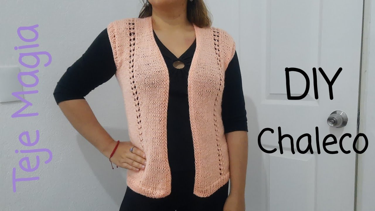 Chaleco😍 sin mangas 💫👍para mujer TEJIDO A DOS A Paso ➡Saco, TUTORIAL - YouTube