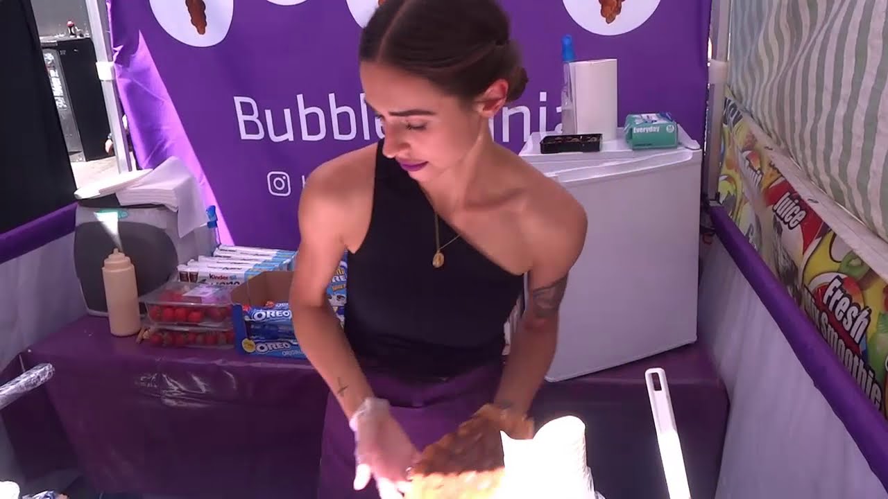 Street Food in London, Bubble Wafles, Bubble Mania, Camaden Town